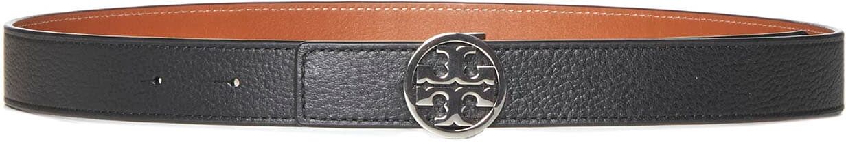 Tory Burch Miller Belt - 0Black classic cuoio silver - female - Size: Large