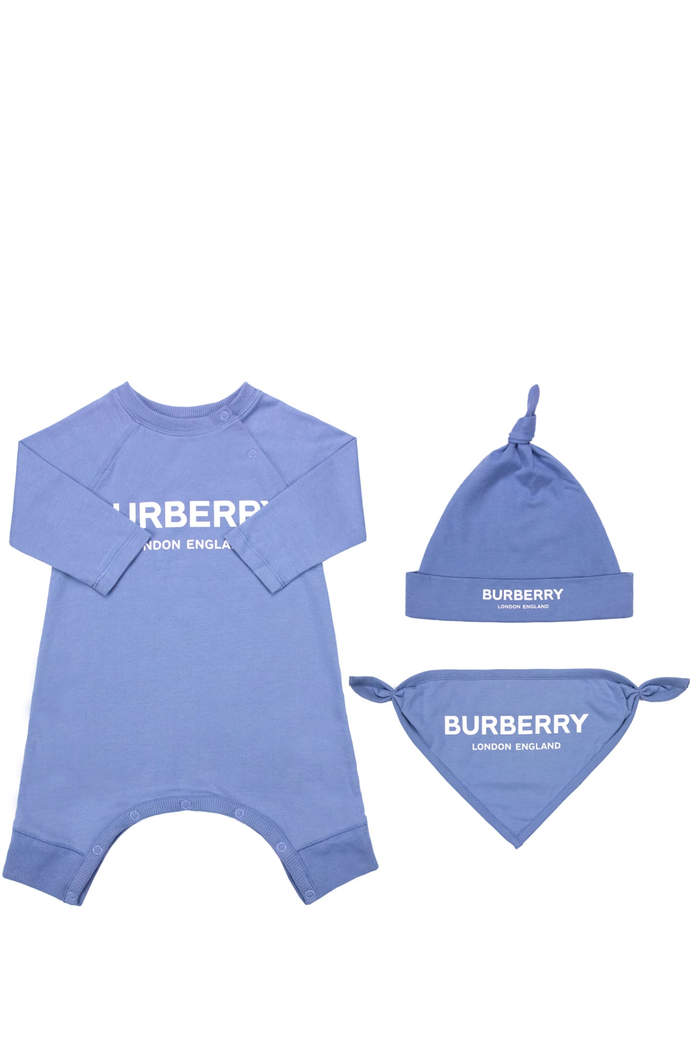 Burberry Cotton Kit - Blue - male - Size: 01 Mo