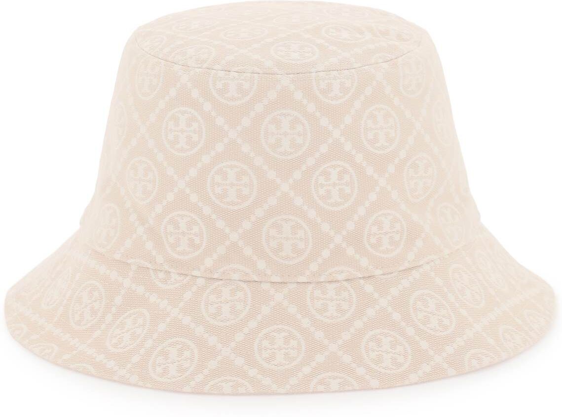 Tory Burch Jacquard T Monogram Bucket Hat - 0WHITE (Beige) - female - Size: 0one size