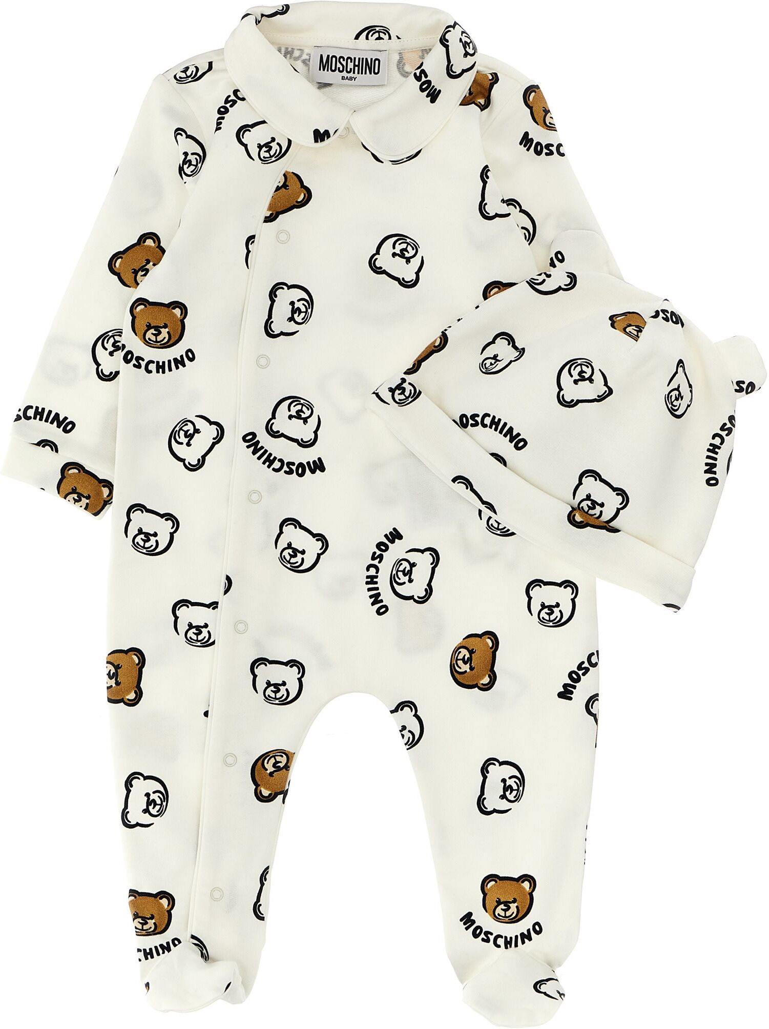 Moschino teddy Jumpsuit + Cap - White - unisex - Size: 06-9 Mo