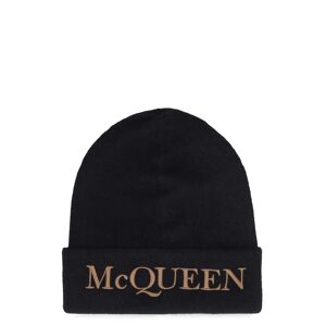 Alexander McQueen Knitted Beanie Hat - black - male - Size: Medium