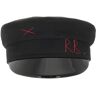 Ruslan Baginskiy Wool Baker Boy Cap - Black - female - Size: Medium