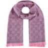 Gucci Gg Supreme Jacquard Scarf - Pink - female - Size: 0one size