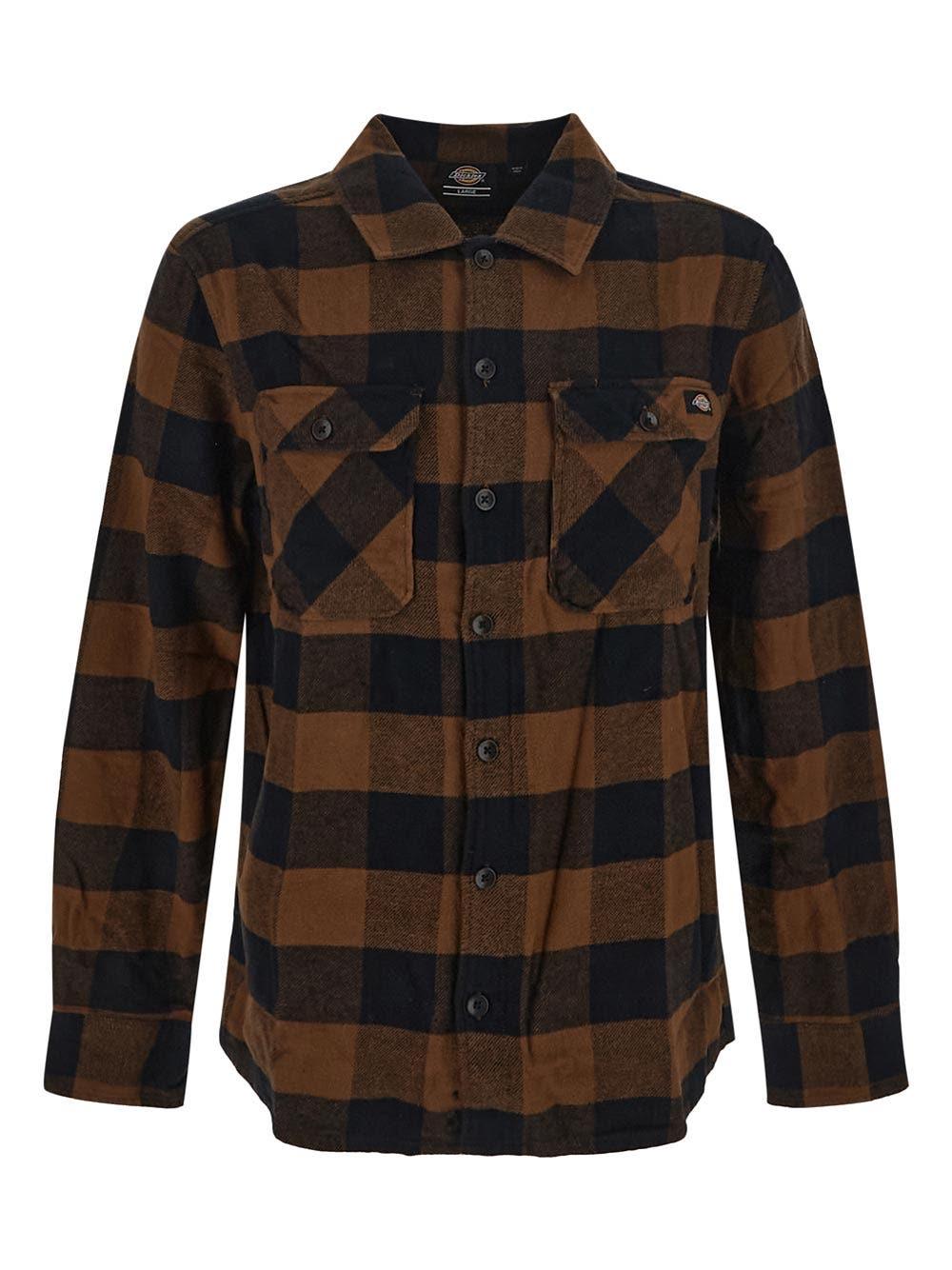 Dickies Brown Check Shirt - BROWN - male - Size: 2X-Large