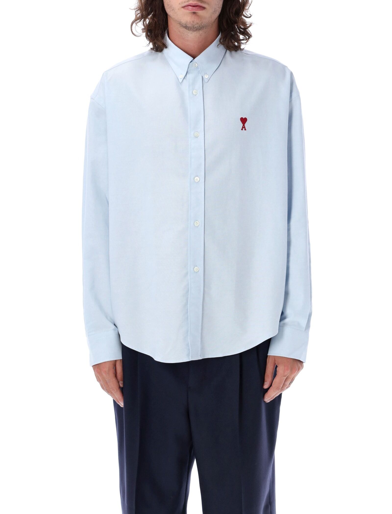 Ami Alexandre Mattiussi Shirt Ami De Coeur - 0SKY BLUE - male - Size: Medium