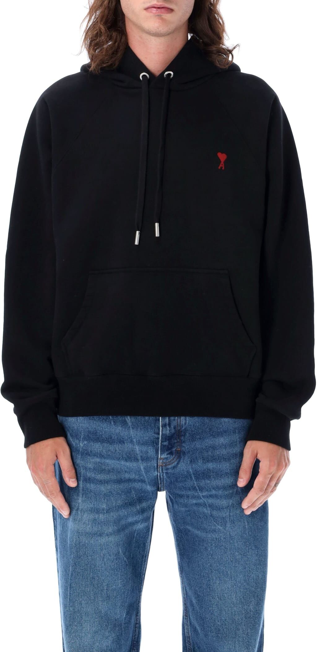 Ami Alexandre Mattiussi Ami De Coeur Hoodie - BLACK - male - Size: Medium