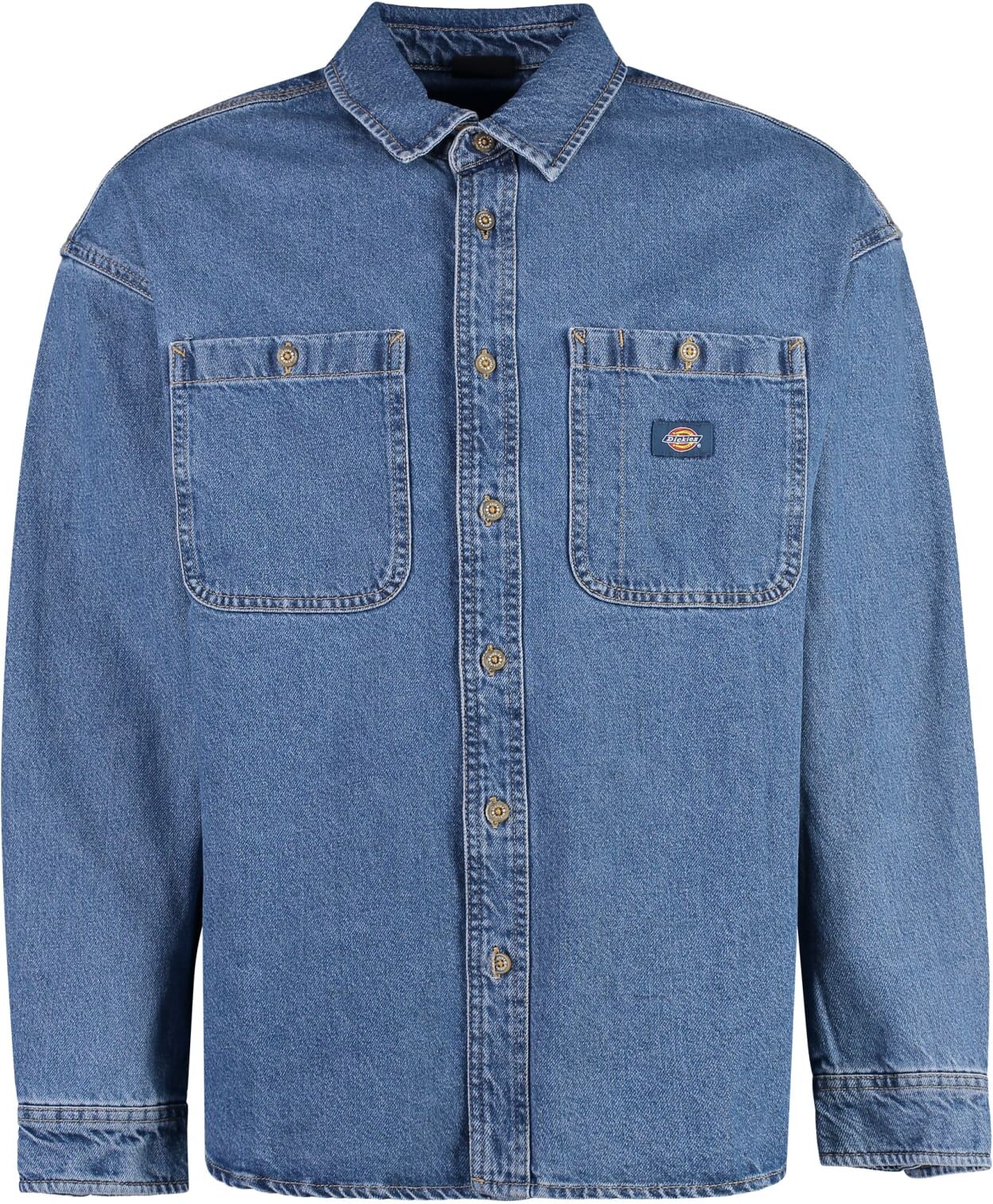 Dickies Houston Denim Shirt - 0DENIM BLUE - male - Size: Large