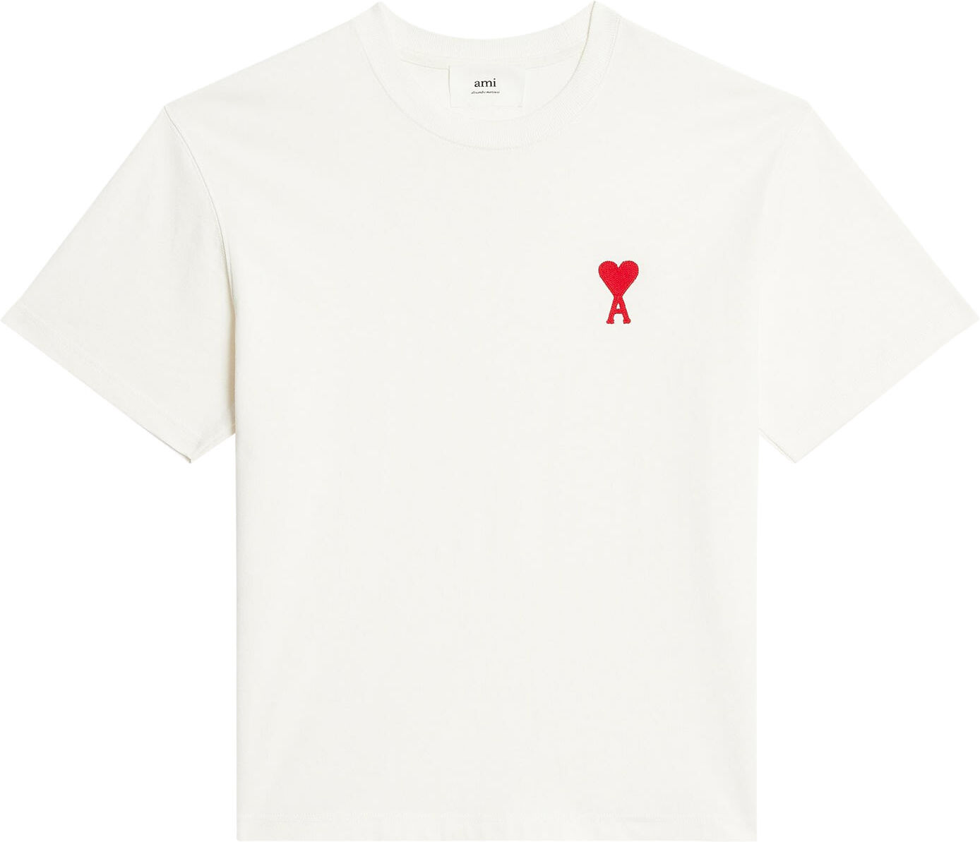 Ami Alexandre Mattiussi Red Ami De Coeur Tshirt - White - male - Size: Medium