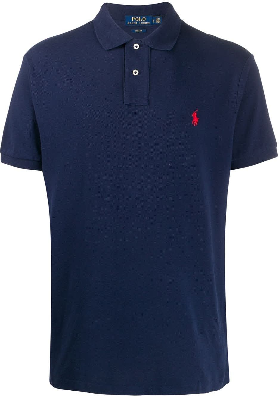 Jersey Polo With Logo Polo Ralph Lauren - BLUE - male - Size: 2X-Large