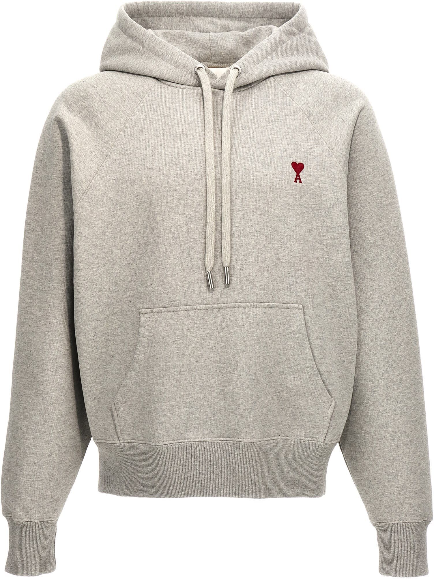 Ami Alexandre Mattiussi ami De Coeur Hoodie - Gray - male - Size: Medium