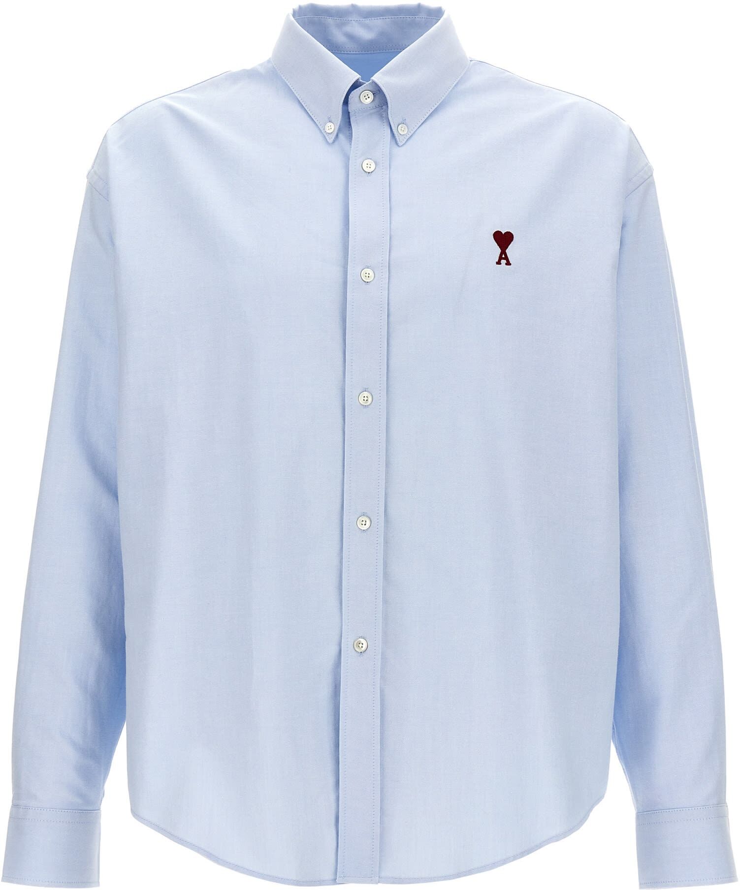 Ami Alexandre Mattiussi ami De Coeur Shirt - 0Light Blue - male - Size: Medium