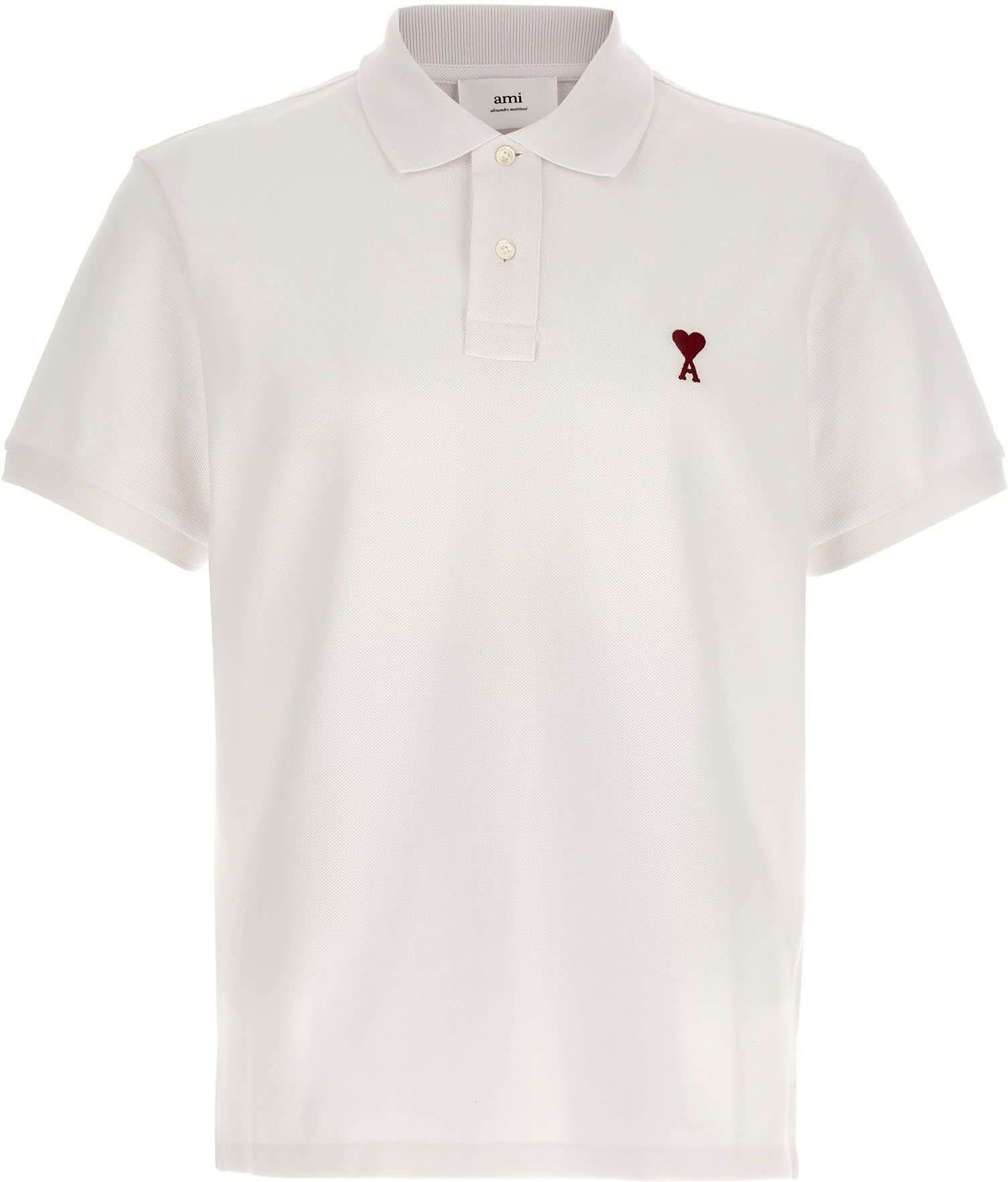 Ami Alexandre Mattiussi ami De Coeur Polo Shirt - White - male - Size: 2X-Large