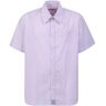 Martine Rose Lilac/white Striped Shirt - Purple - male - Size: Small