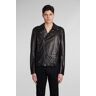 Salvatore Santoro Biker Jacket In Black Leather - black - male - Size: 50