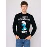 MC2 Saint Barth Man Blue Navy Sweater i Hate Mountains Smurf Print ©peyo Special Edition - BLUE - male - Size: Small