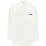 Off-White Exact Opposite Cotton Overshirt - 0WHITE BLACK (White) - male - Size: Medium