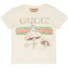 Gucci Off White Cotton Jersey T-shirt - Yellow - male - Size: 012 Mo