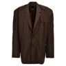 Martine Rose Single-breasted Houndstooth Blazer - Brown - male - Size: 50
