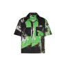 44 Label Group Shirt - 0Black+grunge green - male - Size: 48