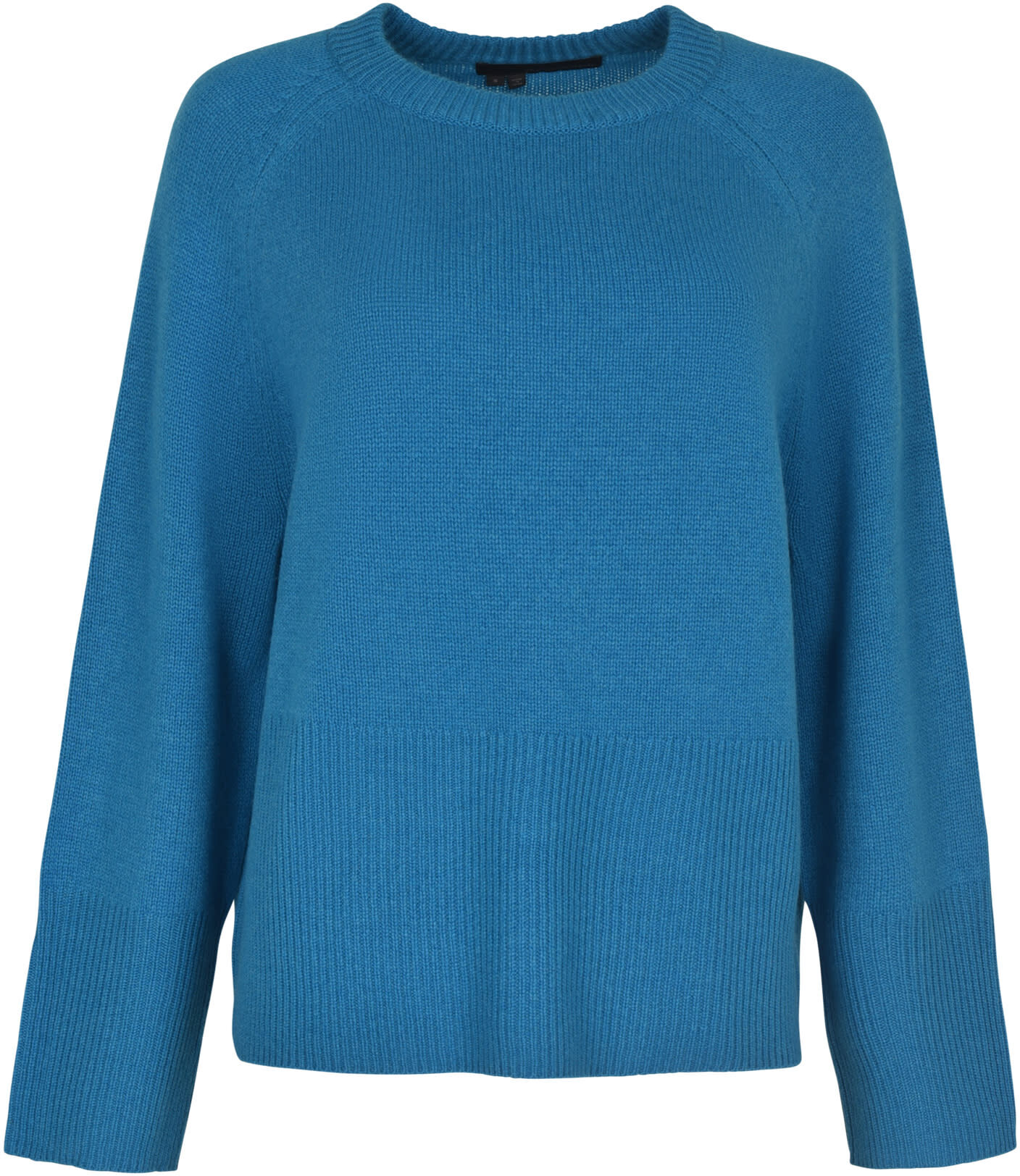 360Cashmere Rib Knit Sweater - Turquoise - female - Size: Medium