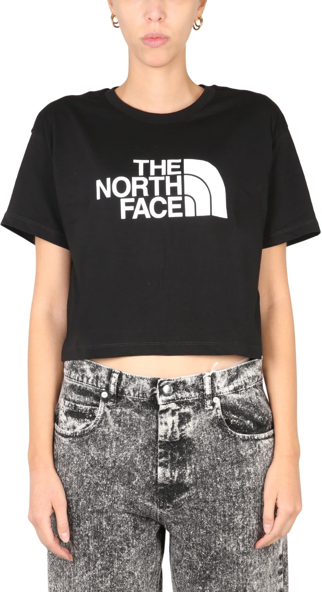 The North Face T-shirt With Logo Embroidery - BLACK - female - Size: Extra Small