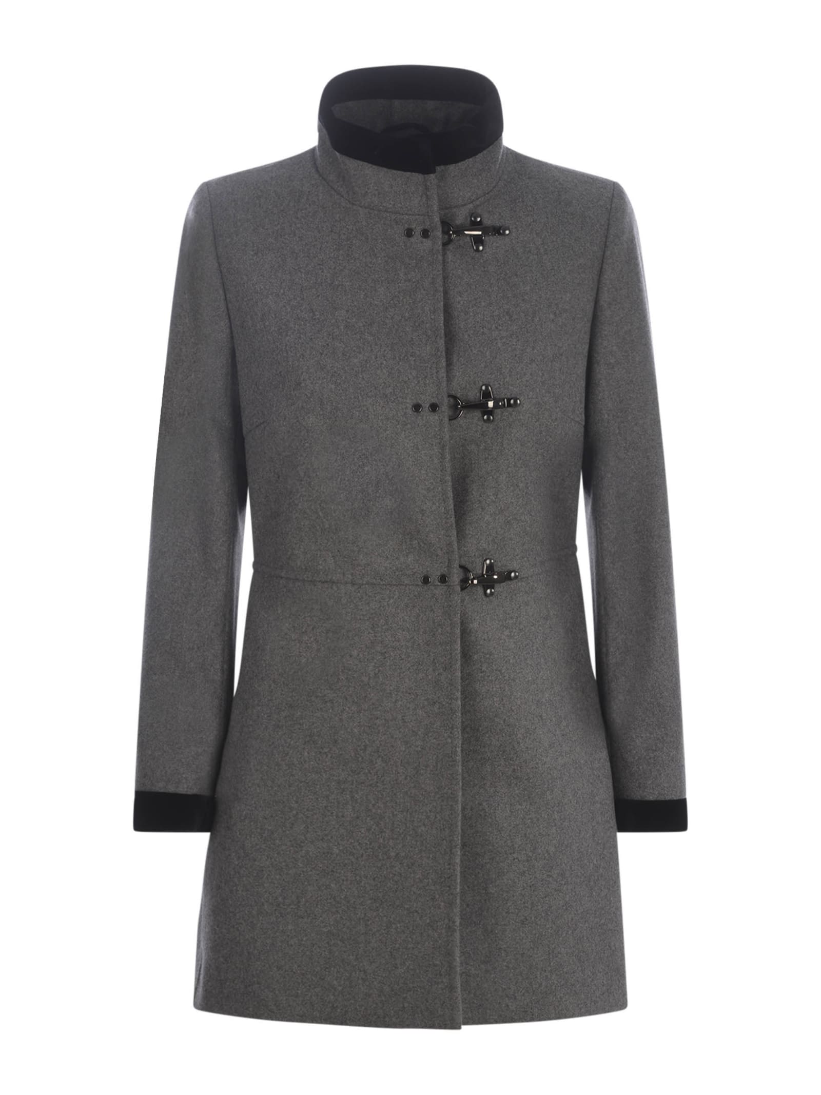 Coat Fay virginia In Wool Blend - Grigio - female - Size: Extra Large