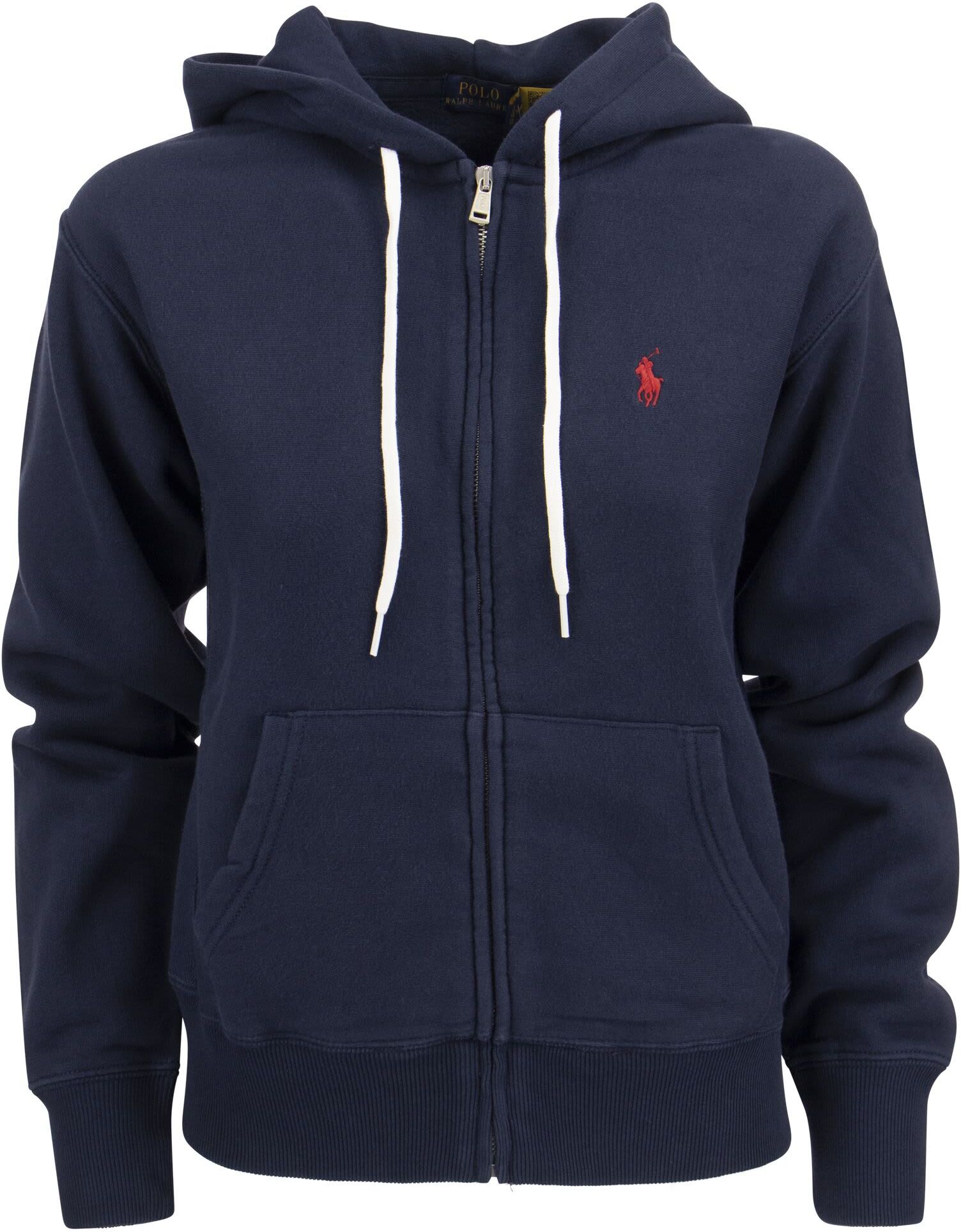 Hoodie With Zip Polo Ralph Lauren - BLUE - female - Size: Extra Large