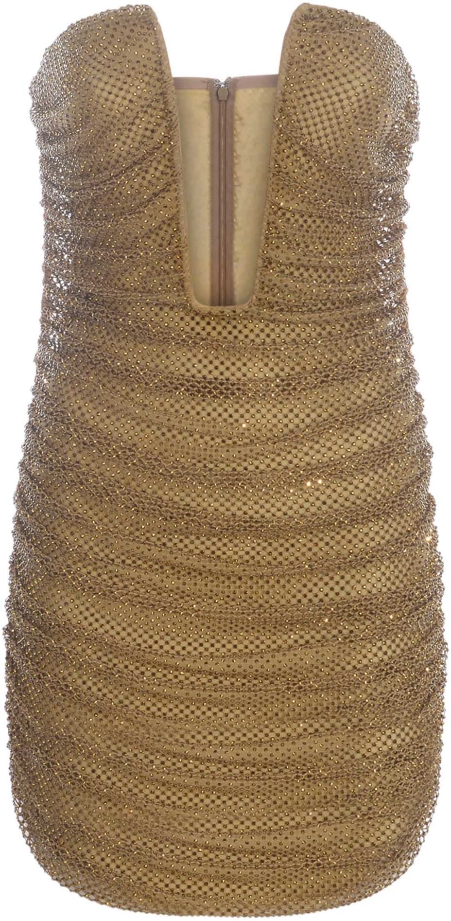 Dress Giuseppe Di Morabito In Mesh - Oro - female - Size: Medium