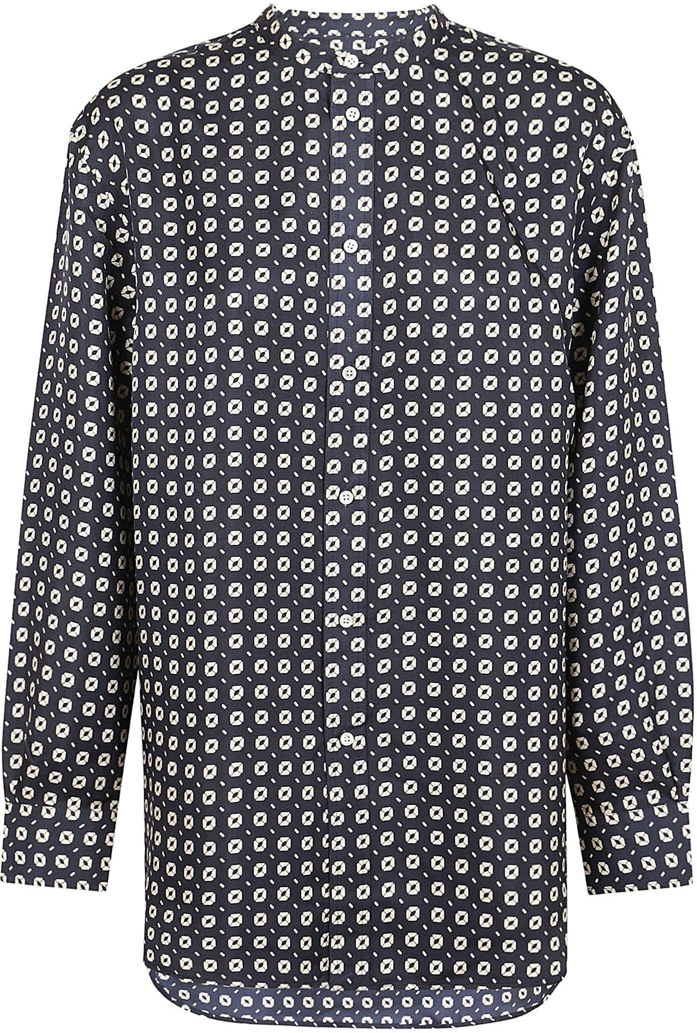 Polo Ralph Lauren Bc Ligh St-long Sleeve-blouse - 0Navy Cream Geo Print - female - Size: Extra Small