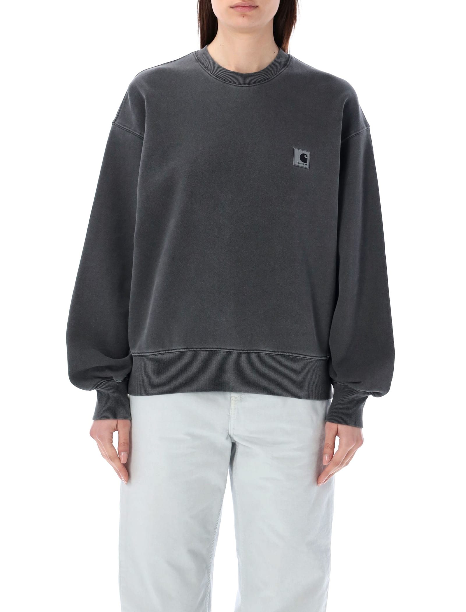 Carhartt Nelson Sweatshirt - 0CHARCOAL BLACK - female - Size: Medium