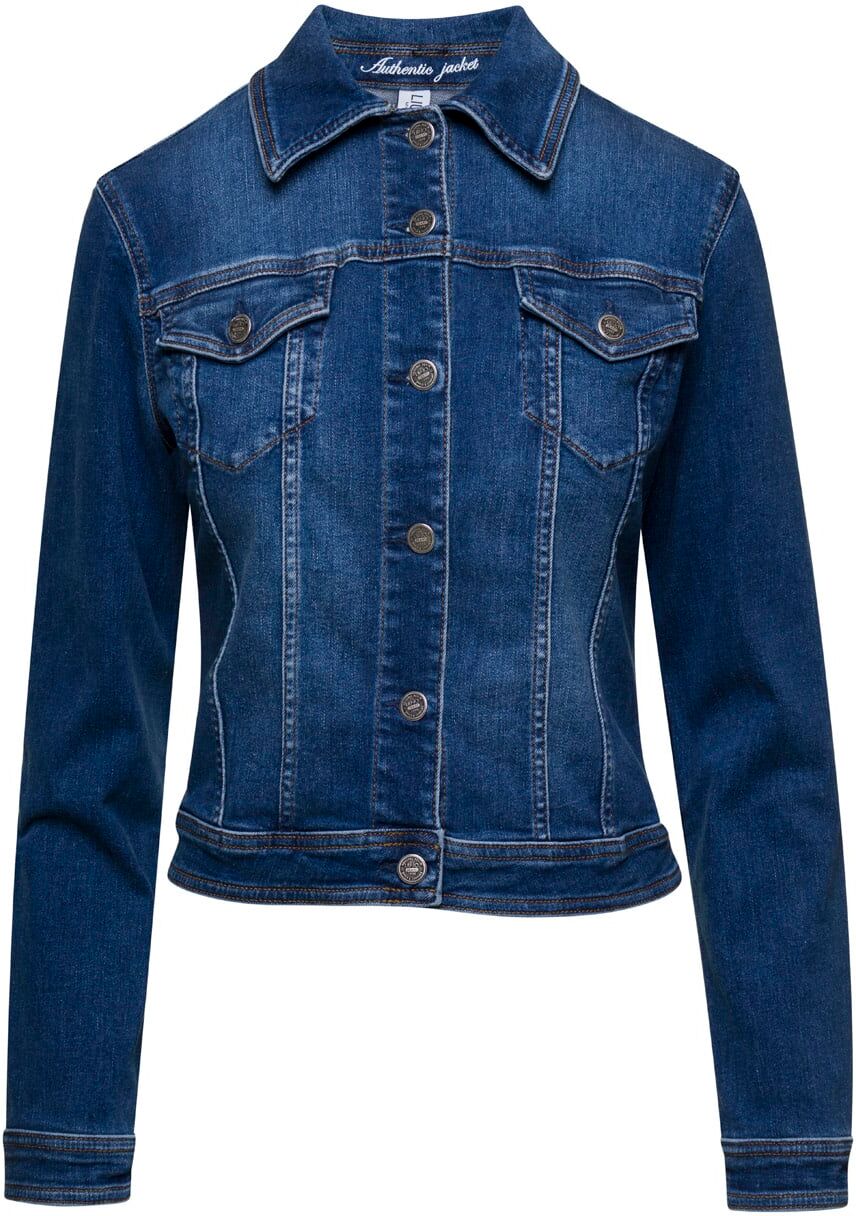 Liu-Jo Blue Cropped Denim Jacket In Cotton Woman - Blu - female - Size: Small