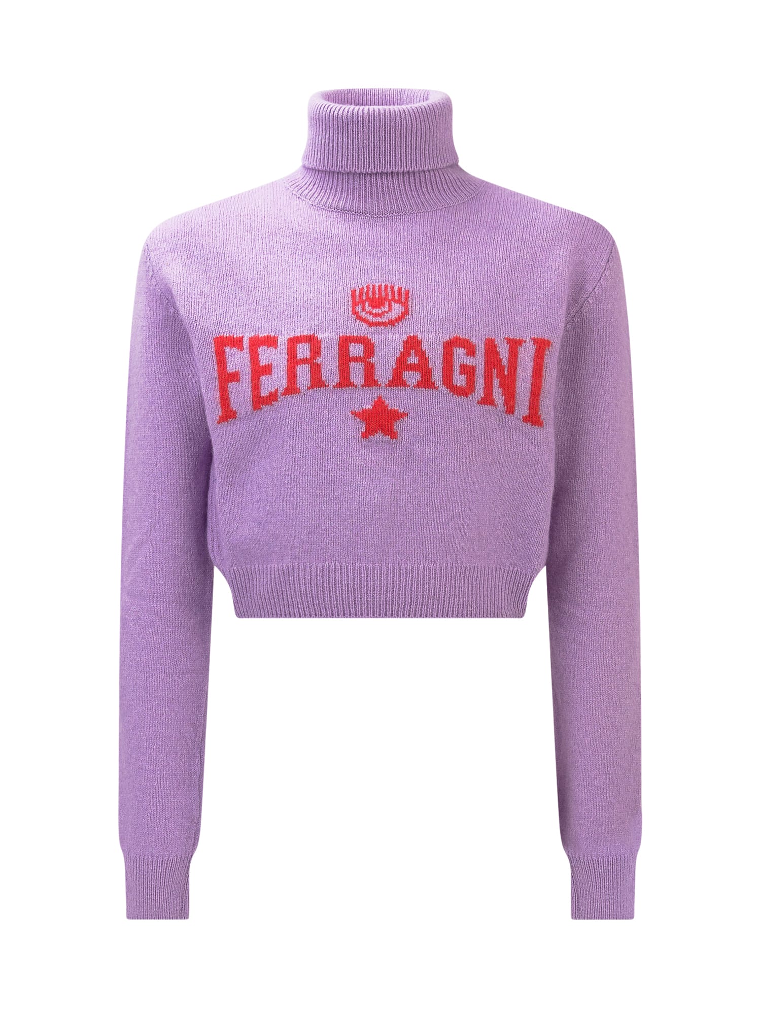 Chiara Ferragni Eye Star Sweater - 0PURPLE ROSE - female - Size: Medium