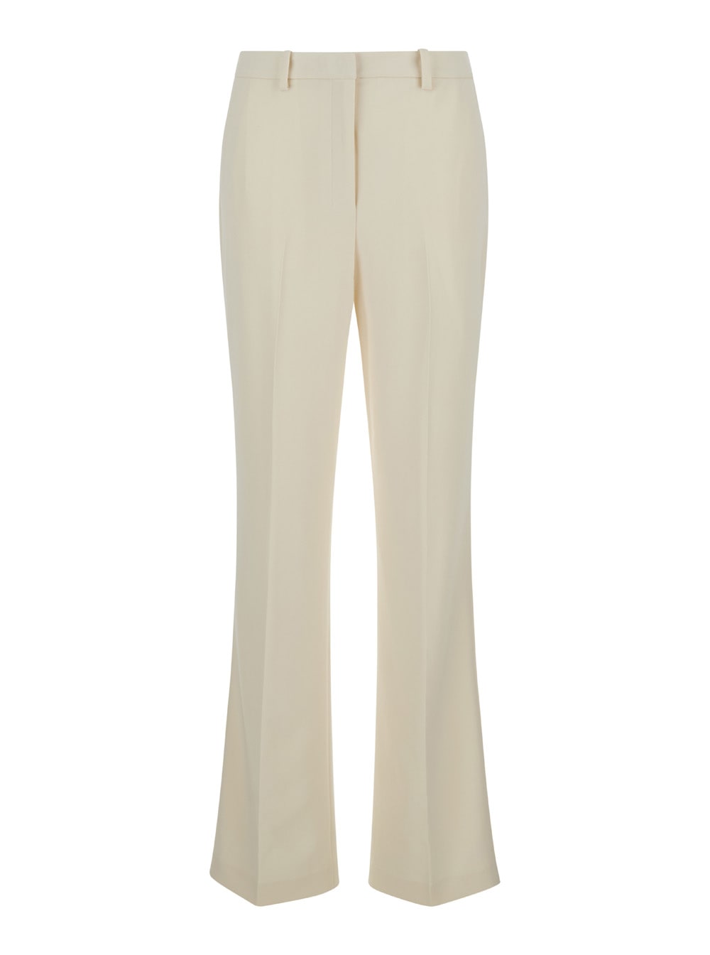 Theory Ivory White Sartorial Pants With Stretch Pleat In Technical Fabric Woman - White - female - Size: 6