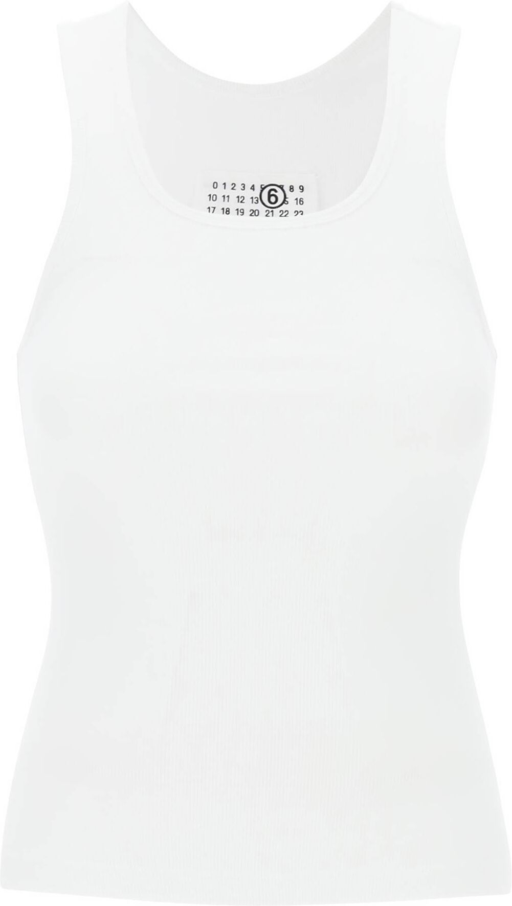 MM6 Maison Margiela Tank Top With Numeric Logo - 0WHITE (White) - female - Size: Small