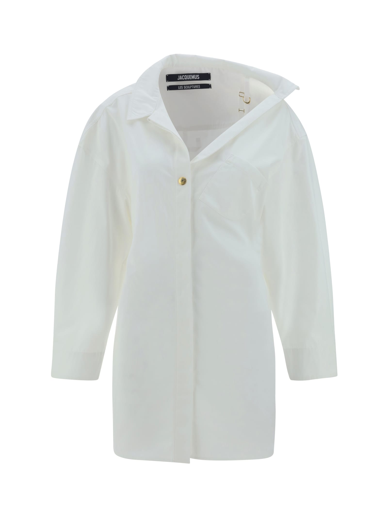 Jacquemus La Mini Robe Chemisier Dress - White - female - Size: 38