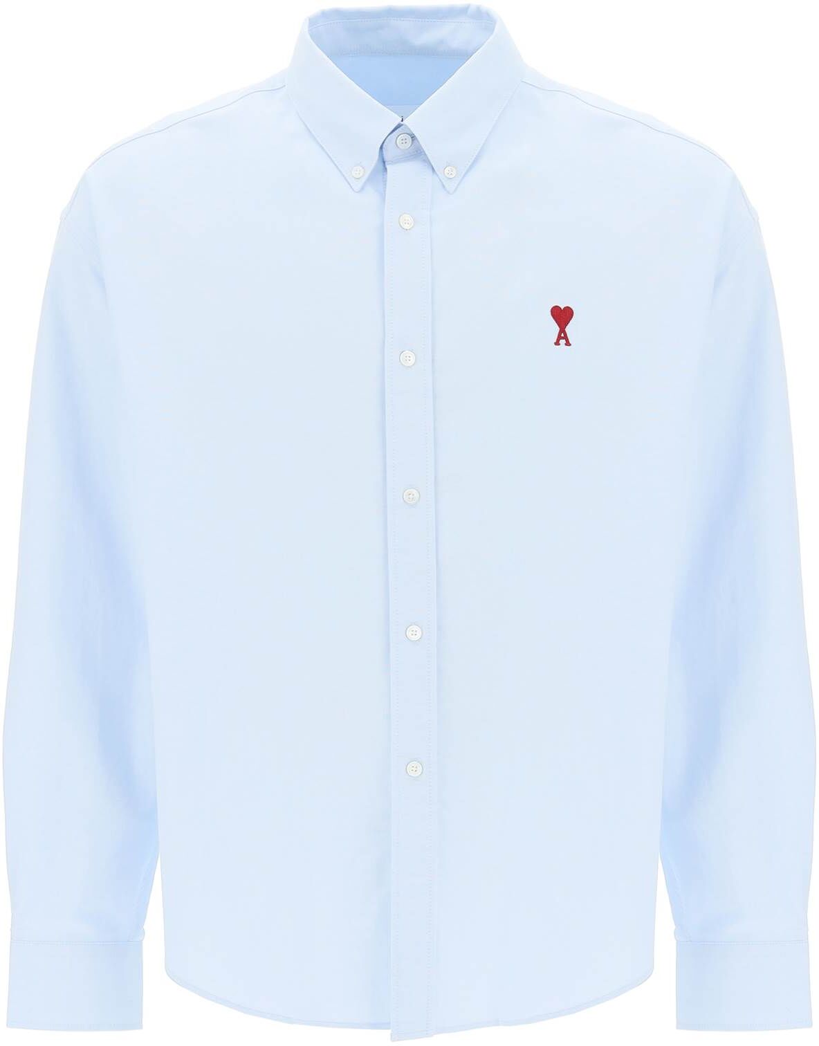 Ami Alexandre Mattiussi Ami De Coeur Boxy Shirt - BLUE - female - Size: Medium