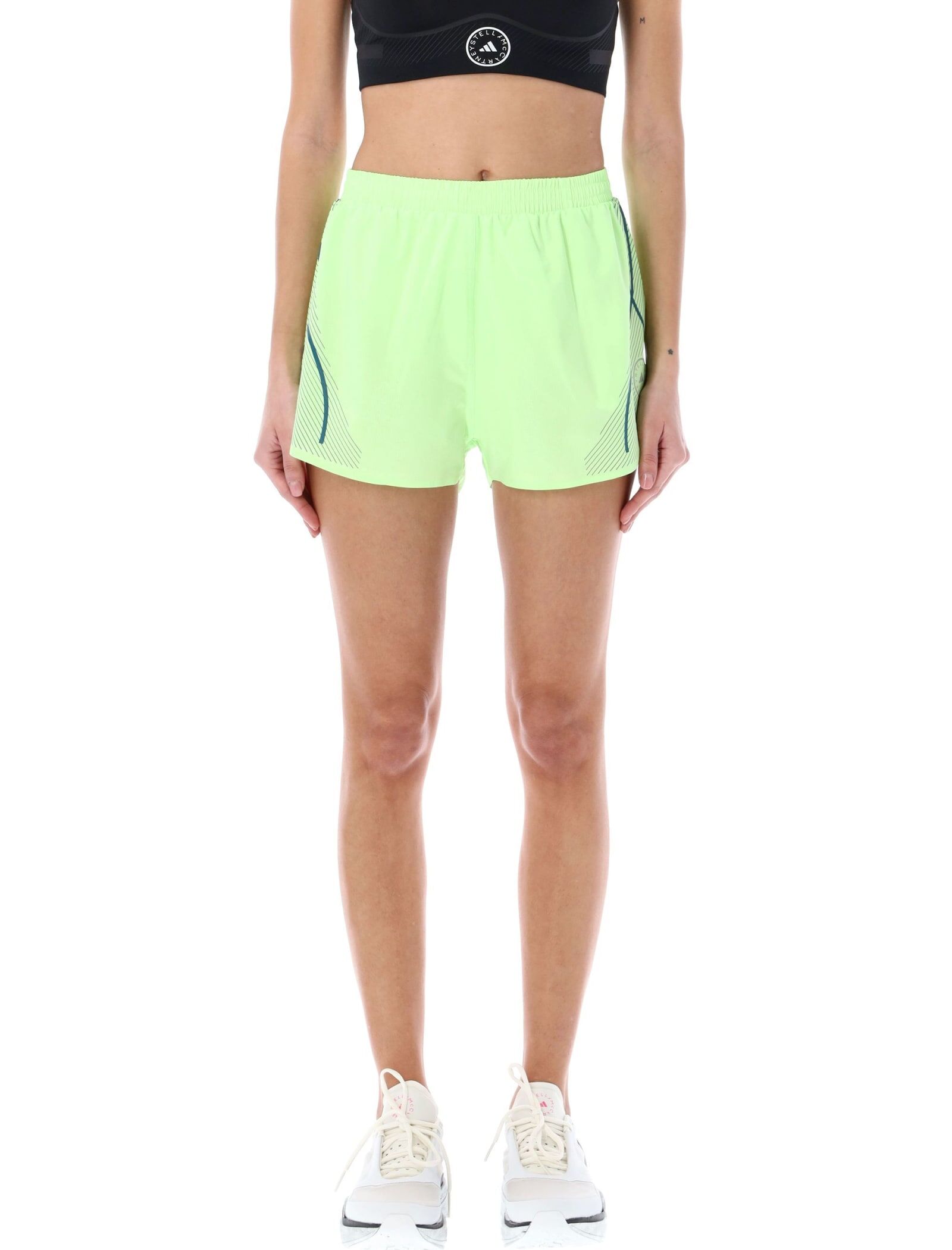 Adidas by Stella McCartney Truepace Running Shorts - 0GREEN SPARK - female - Size: Extra Small