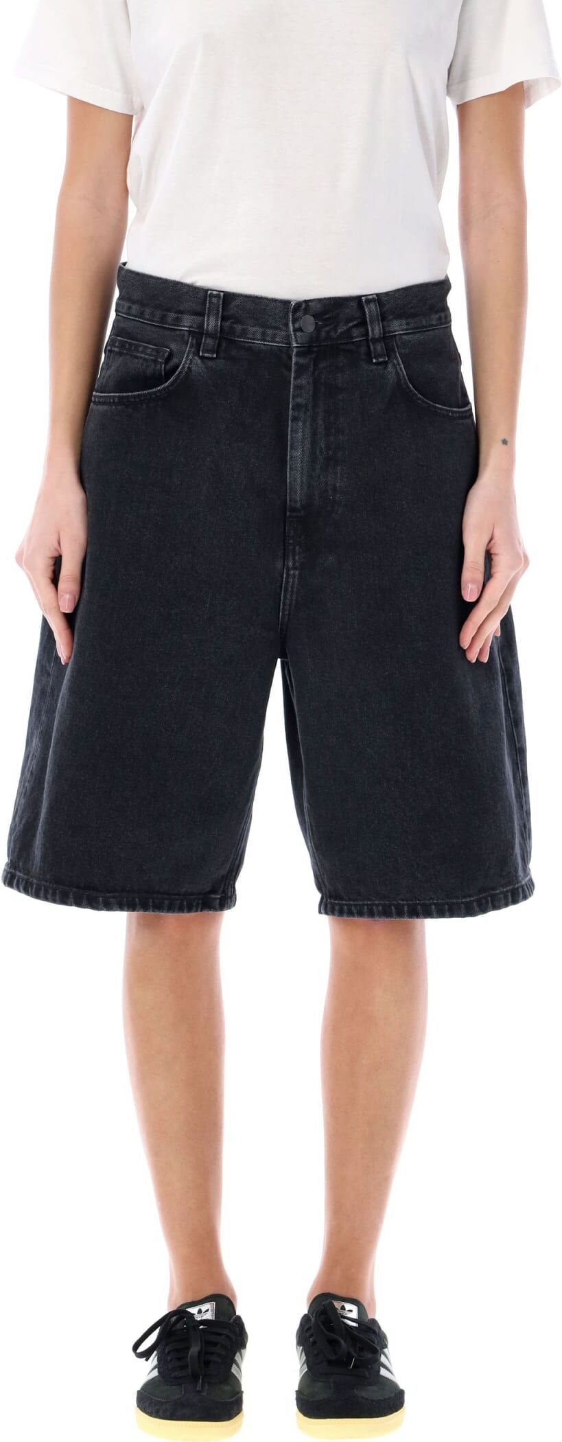 Carhartt W Brandon Shorts - 0BLACK STONE WASHED - female - Size: Small