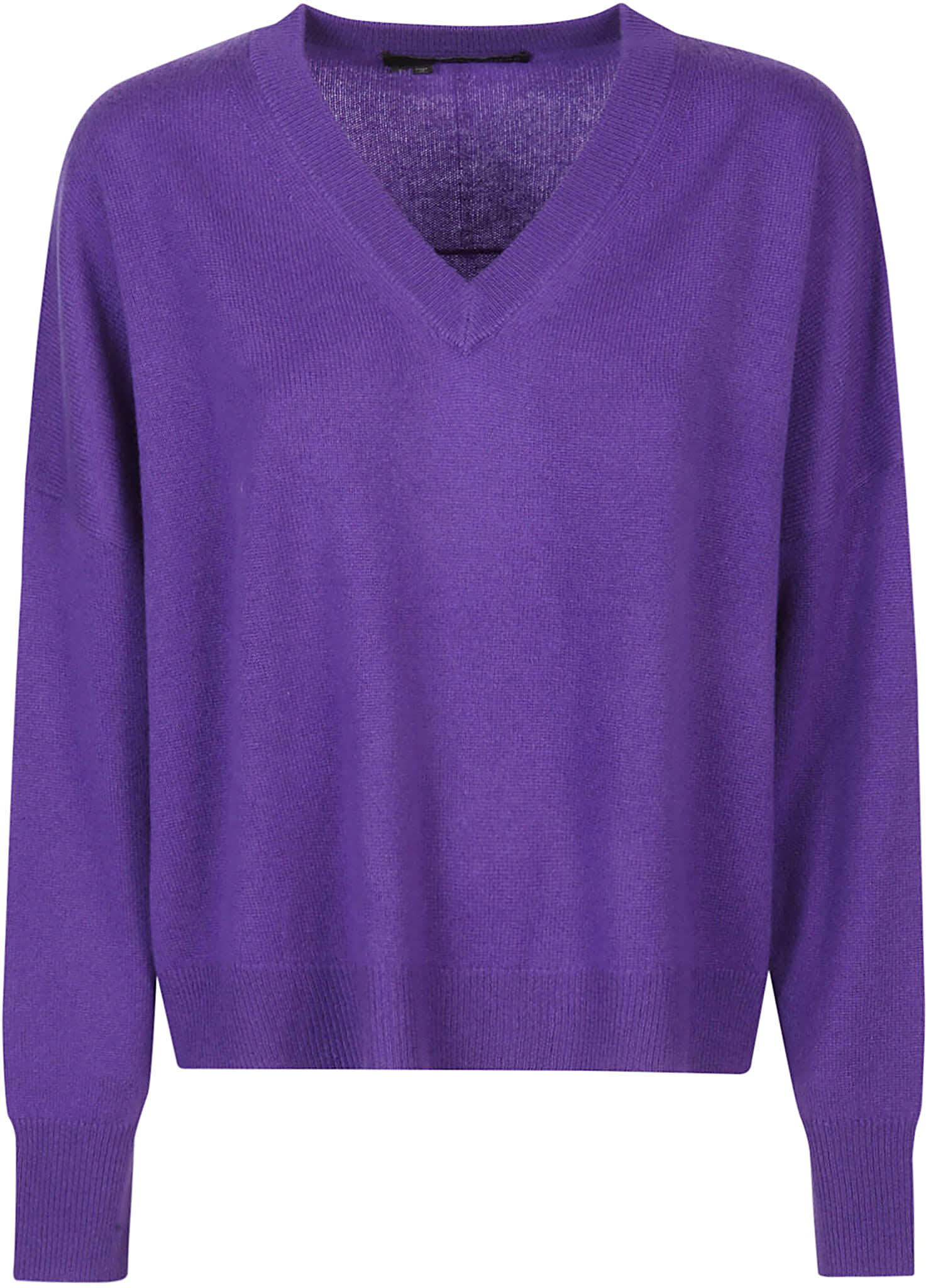 360Cashmere Camille High Low Boxy V Neck Sweater - Amethyst - female - Size: Small