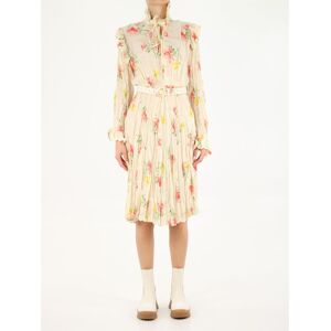 Balenciaga Off Shoulder Flower Dress - Multicolor - female - Size: 36
