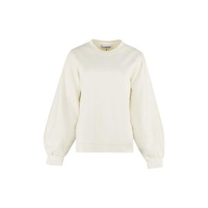 Ganni Software Isoli Cotton Sweatshirt - Egret - female - Size: Medium