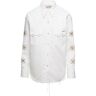 Washington Dee-Cee White Denim Shirt With Stud Embellishment In Cotton Woman - White - female - Size: Medium