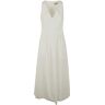 Antonelli Lena Sleeveless V Neck Dress - White - female - Size: 40