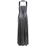 retrofete faye Long Dress - Silver - female - Size: Medium