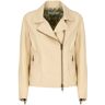 Bully Leather Jacket - Beige - female - Size: 44