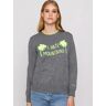 MC2 Saint Barth Woman Grey Sweater Yellow Fluo I Hate Mountains Embroidery - GREY - female - Size: Extra Small