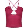 Amotea Vanessa In Fucsia Cotton Gauze - Fucsia - female - Size: 42