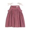 Teddy & Minou Burgundy Dress With Plumetis Embroidery - Purple - female - Size: 036 Mo