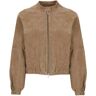 Bully Suede Leather Bomber Jacket - Brown - female - Size: 44