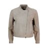 Antonelli Biker Jacket Made Of Soft Suede. Side Zip Closure And Pockets On The Front - Beige - female - Size: 44